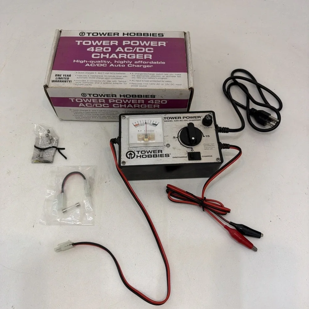 Vintage Tower Hobbies Tower Power Model 420 AC/DC Charger/ Discharger